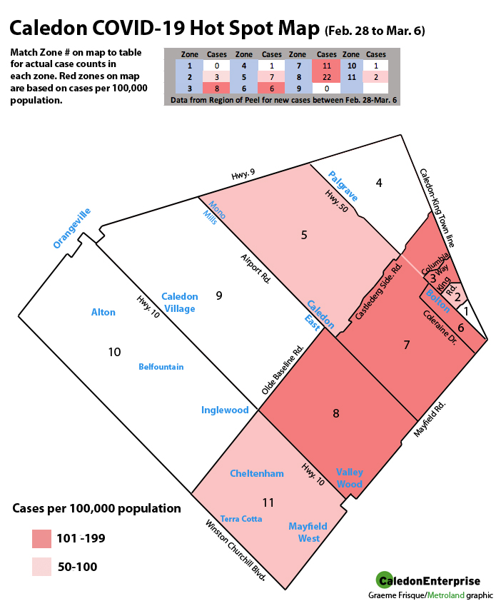 COVID19 MAP New Caledon cases spike in areas along