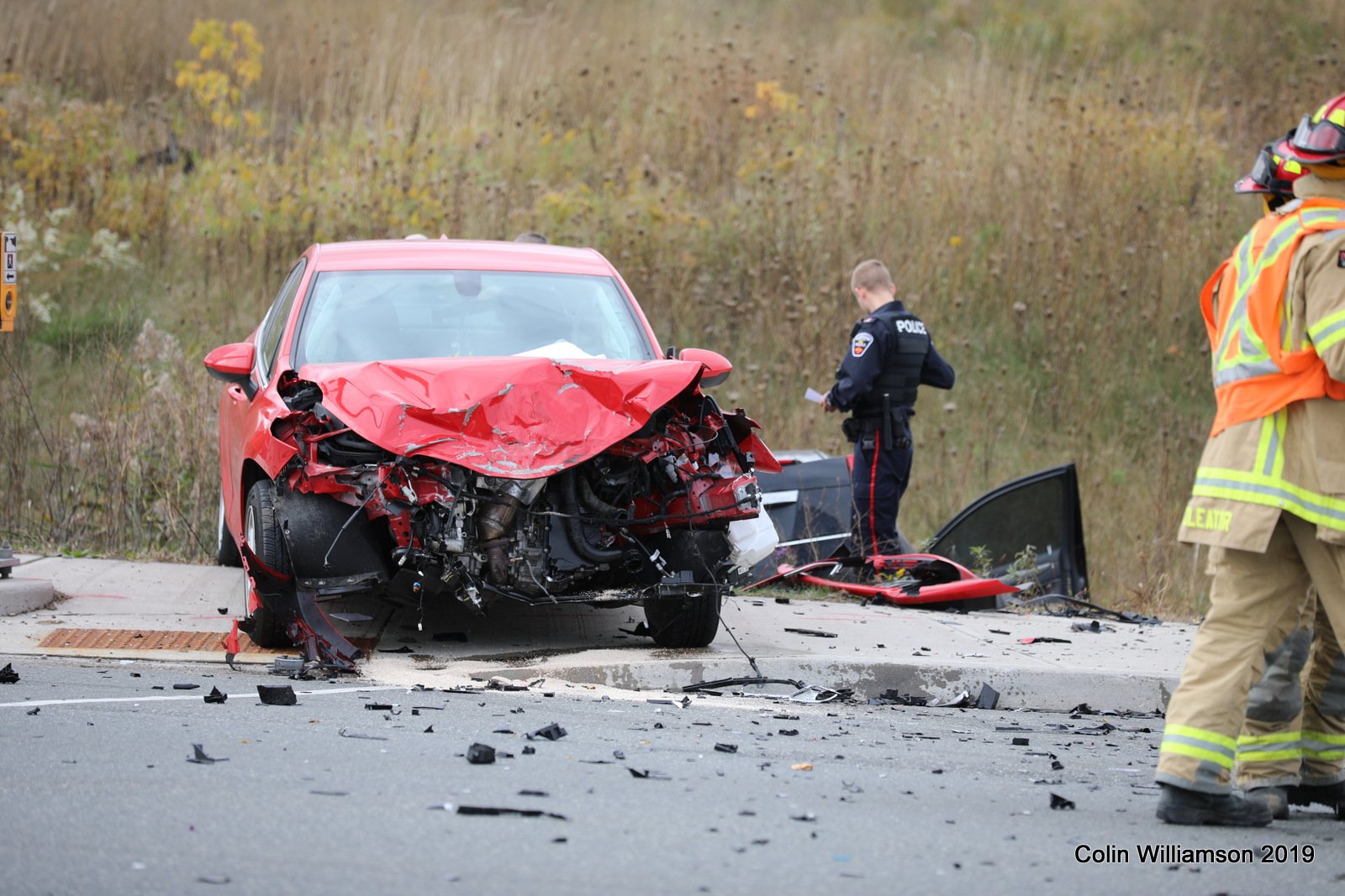 UPDATE Three injured in serious crash on Brock Road near Hwy 407 in