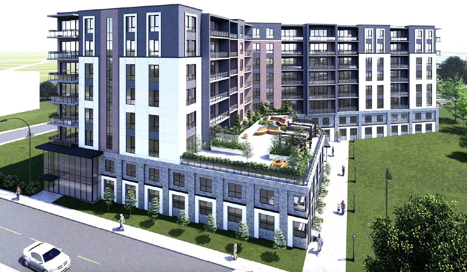 A 104-unit residential development has been proposed at 149 Ainslie St. N.